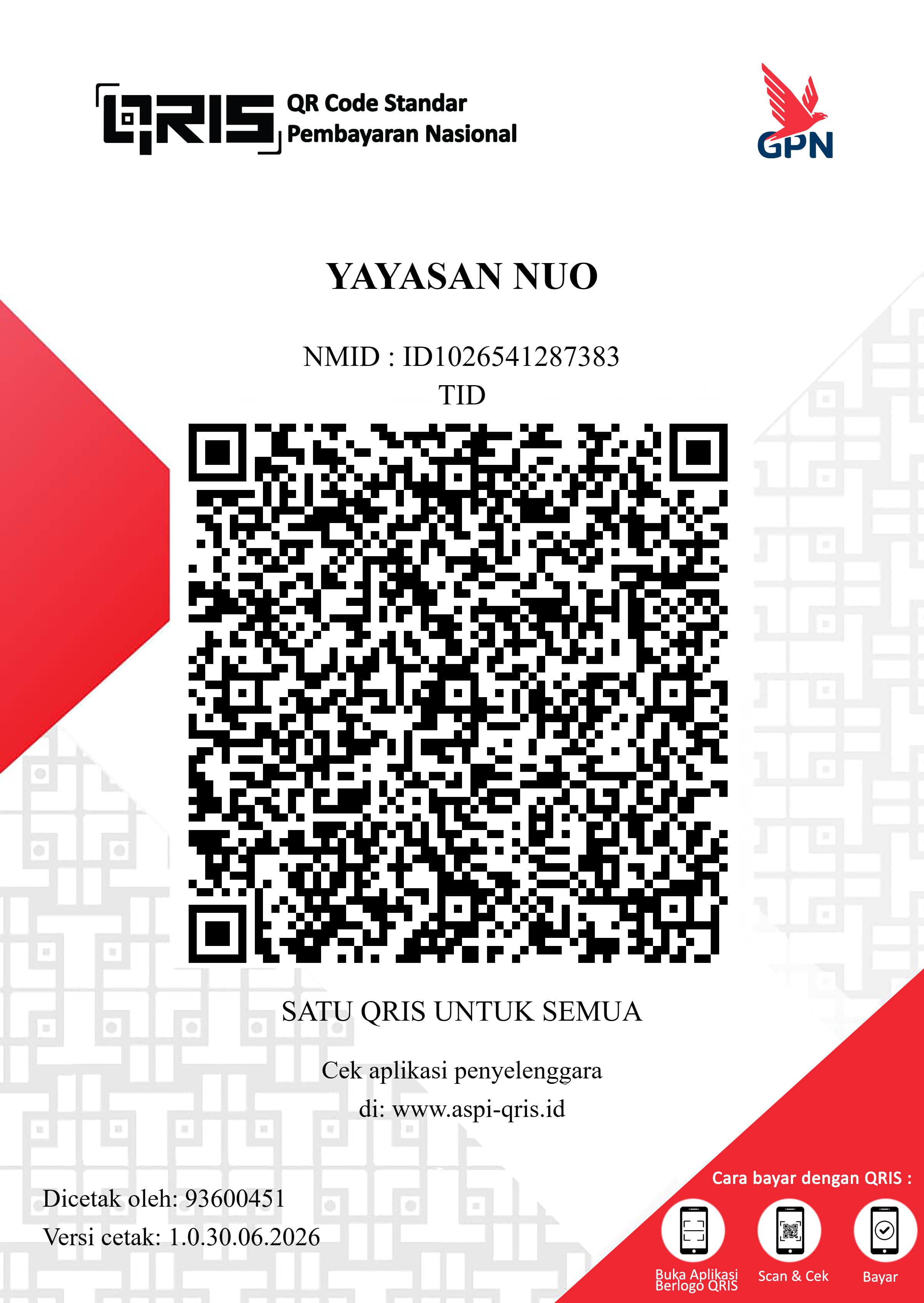 QRIS Yayasan NUO